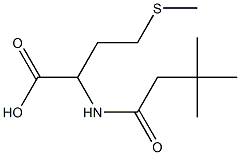 2-[(3,3-dimethylbutanoyl)amino]-4-(methylthio)butanoic acid Struktur