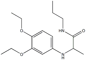 2-[(3,4-diethoxyphenyl)amino]-N-propylpropanamide Struktur