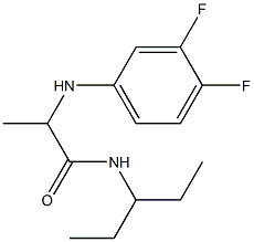 2-[(3,4-difluorophenyl)amino]-N-(pentan-3-yl)propanamide Struktur