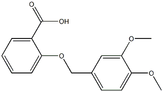 2-[(3,4-dimethoxyphenyl)methoxy]benzoic acid Struktur