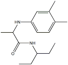 2-[(3,4-dimethylphenyl)amino]-N-(pentan-3-yl)propanamide Struktur