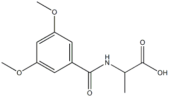 2-[(3,5-dimethoxybenzoyl)amino]propanoic acid Struktur