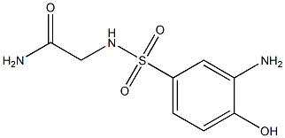 2-[(3-amino-4-hydroxybenzene)sulfonamido]acetamide Struktur