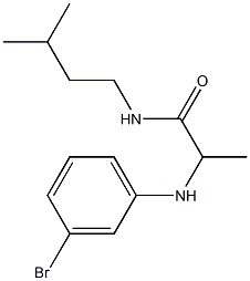 2-[(3-bromophenyl)amino]-N-(3-methylbutyl)propanamide Struktur