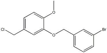 2-[(3-bromophenyl)methoxy]-4-(chloromethyl)-1-methoxybenzene Struktur