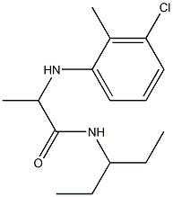 2-[(3-chloro-2-methylphenyl)amino]-N-(pentan-3-yl)propanamide Struktur