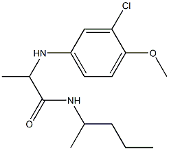 2-[(3-chloro-4-methoxyphenyl)amino]-N-(pentan-2-yl)propanamide Struktur