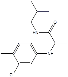 2-[(3-chloro-4-methylphenyl)amino]-N-(2-methylpropyl)propanamide Struktur