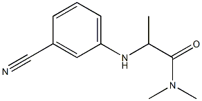 2-[(3-cyanophenyl)amino]-N,N-dimethylpropanamide Struktur