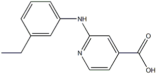 2-[(3-ethylphenyl)amino]pyridine-4-carboxylic acid Struktur