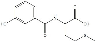 2-[(3-hydroxybenzoyl)amino]-4-(methylthio)butanoic acid Struktur