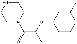 2-[(3-methylcyclohexyl)oxy]-1-(piperazin-1-yl)propan-1-one Struktur