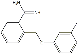 2-[(3-methylphenoxy)methyl]benzenecarboximidamide Struktur