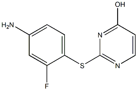 2-[(4-amino-2-fluorophenyl)sulfanyl]pyrimidin-4-ol Struktur