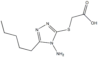 2-[(4-amino-5-pentyl-4H-1,2,4-triazol-3-yl)sulfanyl]acetic acid Struktur