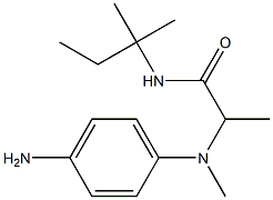 2-[(4-aminophenyl)(methyl)amino]-N-(2-methylbutan-2-yl)propanamide Struktur