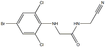 2-[(4-bromo-2,6-dichlorophenyl)amino]-N-(cyanomethyl)acetamide Struktur