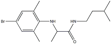 2-[(4-bromo-2,6-dimethylphenyl)amino]-N-(3-methylbutyl)propanamide Struktur