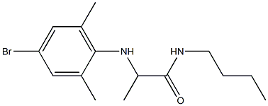 2-[(4-bromo-2,6-dimethylphenyl)amino]-N-butylpropanamide Struktur