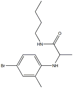 2-[(4-bromo-2-methylphenyl)amino]-N-butylpropanamide Struktur