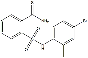 2-[(4-bromo-2-methylphenyl)sulfamoyl]benzene-1-carbothioamide Struktur