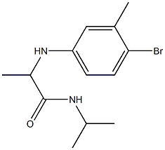 2-[(4-bromo-3-methylphenyl)amino]-N-(propan-2-yl)propanamide Struktur