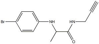 2-[(4-bromophenyl)amino]-N-(prop-2-yn-1-yl)propanamide Struktur