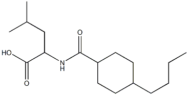 2-[(4-butylcyclohexyl)formamido]-4-methylpentanoic acid Struktur