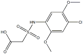 2-[(4-chloro-2,5-dimethoxyphenyl)sulfamoyl]acetic acid Struktur