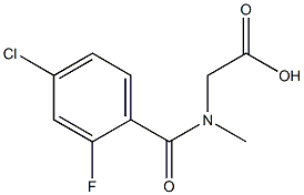 2-[(4-chloro-2-fluorophenyl)-N-methylformamido]acetic acid Struktur