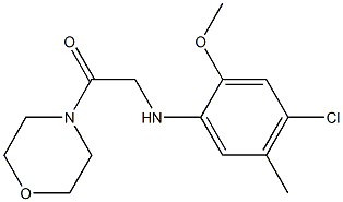 2-[(4-chloro-2-methoxy-5-methylphenyl)amino]-1-(morpholin-4-yl)ethan-1-one Struktur