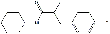 2-[(4-chlorophenyl)amino]-N-cyclohexylpropanamide Struktur