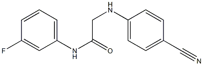 2-[(4-cyanophenyl)amino]-N-(3-fluorophenyl)acetamide Struktur