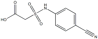 2-[(4-cyanophenyl)sulfamoyl]acetic acid Struktur