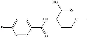 2-[(4-fluorobenzoyl)amino]-4-(methylthio)butanoic acid Struktur