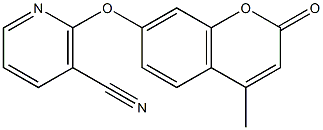 2-[(4-methyl-2-oxo-2H-chromen-7-yl)oxy]nicotinonitrile Struktur