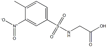 2-[(4-methyl-3-nitrobenzene)sulfonamido]acetic acid Struktur