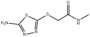 2-[(5-amino-1,3,4-thiadiazol-2-yl)sulfanyl]-N-methylacetamide Struktur