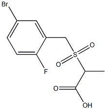 2-[(5-bromo-2-fluorobenzyl)sulfonyl]propanoic acid Struktur