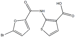 2-[(5-bromo-2-furoyl)amino]thiophene-3-carboxylic acid Struktur