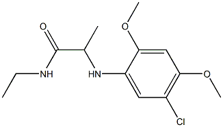 2-[(5-chloro-2,4-dimethoxyphenyl)amino]-N-ethylpropanamide Struktur