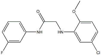 2-[(5-chloro-2-methoxyphenyl)amino]-N-(3-fluorophenyl)acetamide Struktur