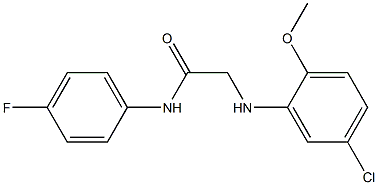 2-[(5-chloro-2-methoxyphenyl)amino]-N-(4-fluorophenyl)acetamide Struktur