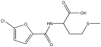 2-[(5-chlorofuran-2-yl)formamido]-4-(methylsulfanyl)butanoic acid Struktur