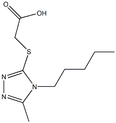 2-[(5-methyl-4-pentyl-4H-1,2,4-triazol-3-yl)sulfanyl]acetic acid Struktur