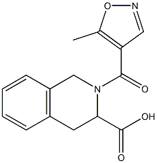 2-[(5-methylisoxazol-4-yl)carbonyl]-1,2,3,4-tetrahydroisoquinoline-3-carboxylic acid Struktur