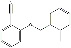 2-[(6-methylcyclohex-3-en-1-yl)methoxy]benzonitrile Struktur