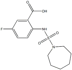 2-[(azepane-1-sulfonyl)amino]-5-fluorobenzoic acid Struktur