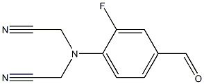 2-[(cyanomethyl)(2-fluoro-4-formylphenyl)amino]acetonitrile Struktur