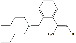 2-[(dibutylamino)methyl]-N'-hydroxybenzene-1-carboximidamide Struktur